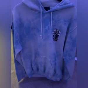 obey give peace a chance blue tie dye hoodie